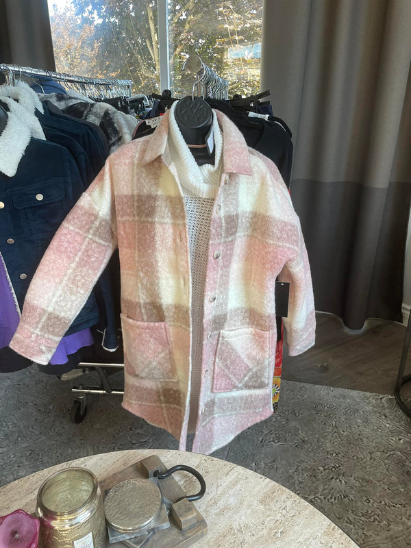 Pink/taupe shacket
