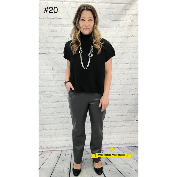 Pleather pants Brown black