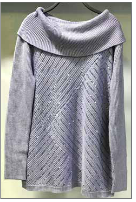 Cowl Neck Sequin Sweater